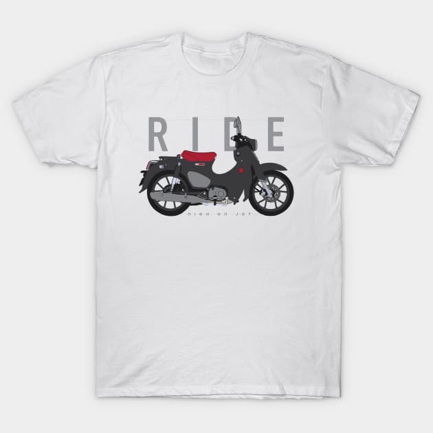 Ride super cub black T-Shirt by NighOnJoy